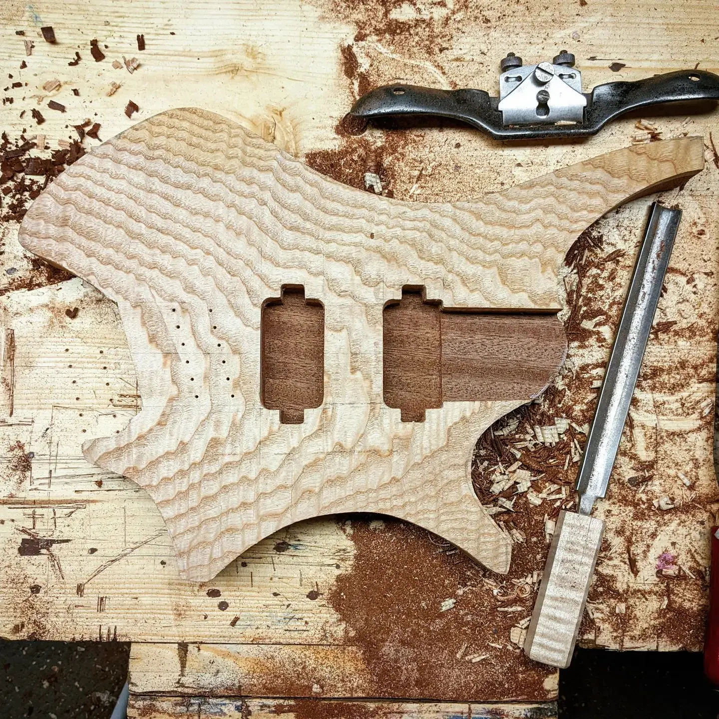 Headless guitar in progress